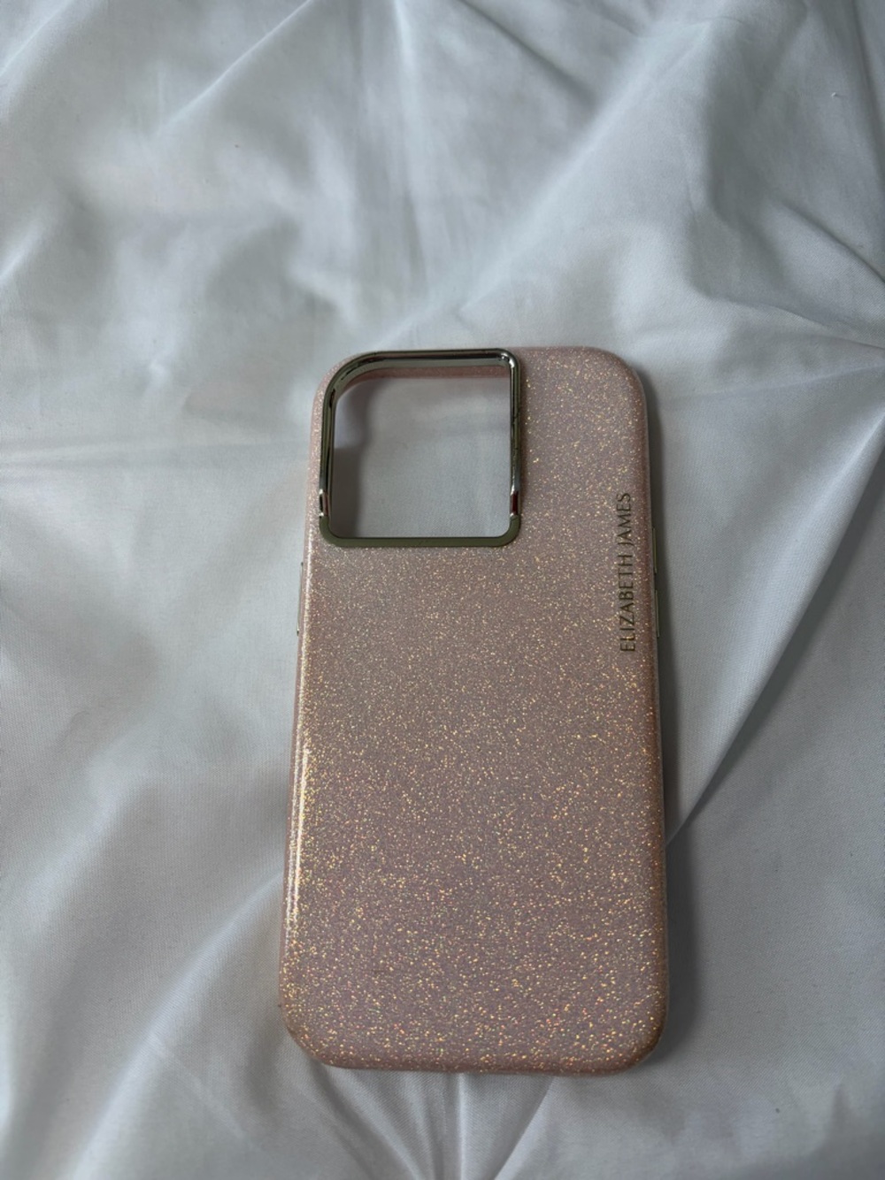Sparkling Pink Gold Protective iPhone 15 Pro Case